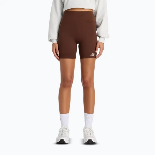 Zdjęcie produktu Spodenki damskie New Balance Harmony High Rise pumpernickel Brązowy