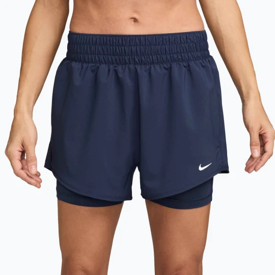Zdjęcie produktu Spodenki damskie Nike One Dri-Fit High-Waisted 3" 2In1 midnight navy Granatowy