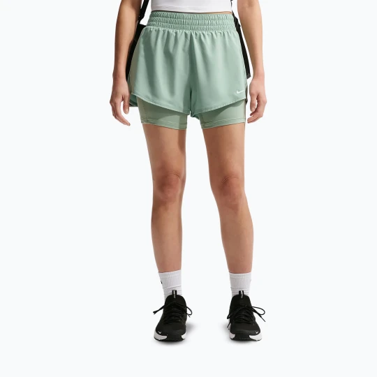 Zdjęcie produktu Spodenki damskie Nike One Dri-Fit High-Waisted 3" 2In1 steam / white Zielony
