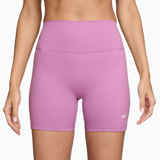 Zdjęcie produktu Spodenki damskie Nike One High-Waisted Biker 5" loght magenta / white Różowy