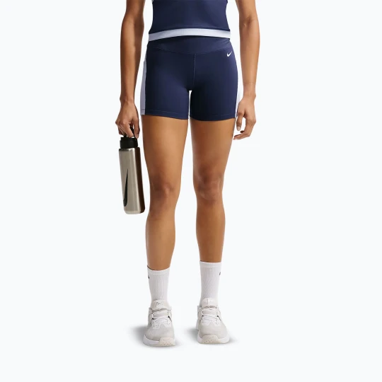 Zdjęcie produktu Spodenki damskie Nike One High Waisted Biker 5" midnight navy/hydrogen blue/white Granatowy