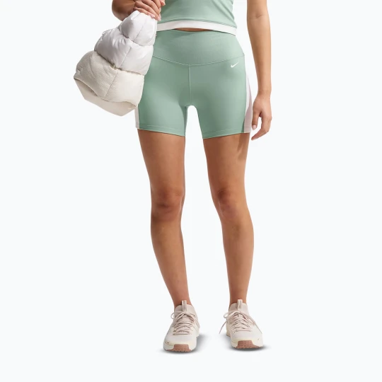 Zdjęcie produktu Spodenki damskie Nike One High Waisted Biker 5" steam/white/white Zielony