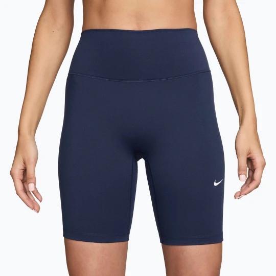 Zdjęcie produktu Spodenki damskie Nike One High-Waisted Biker 8" midnight navy / white Granatowy