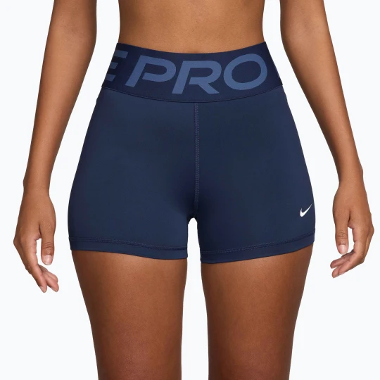 Zdjęcie produktu Spodenki damskie Nike Pro Sculpt High Waisted 3" Biker midnight navy / white Granatowy
