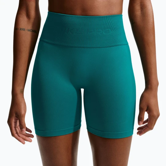 Zdjęcie produktu Spodenki damskie Nike Pro Seamless High-Waisted Biker 5" bright spruce Niebieski