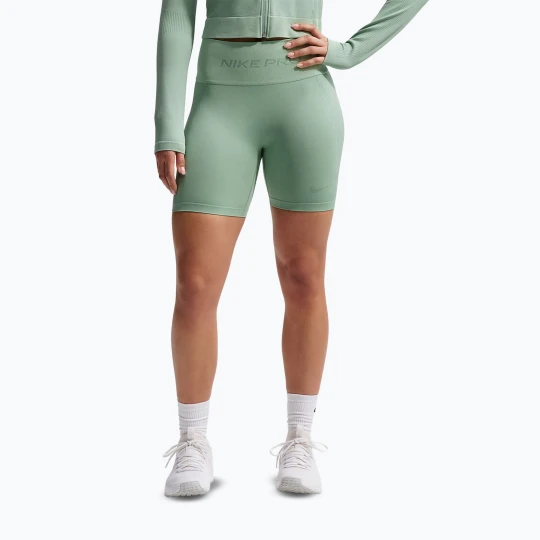 Zdjęcie produktu Spodenki damskie Nike Pro Seamless High-Waisted Biker 5" steam Zielony