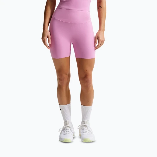 Zdjęcie produktu Spodenki damskie Nike Zenvy High Waisted Biker 5" light magenta/white Różowy