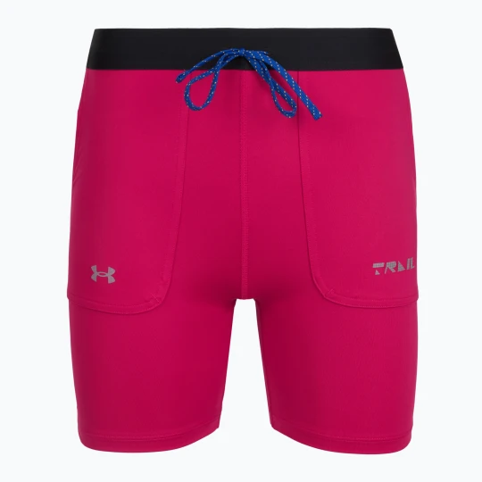 Zdjęcie produktu Spodenki damskie Under Armour Trail Run Fitted shaded fuchsia / black Różowy