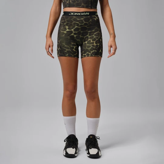 Zdjęcie produktu Spodenki damskie z wysokim stanem i nadrukiem 13 cm Dri-FIT Jordan Sport - Zieleń
