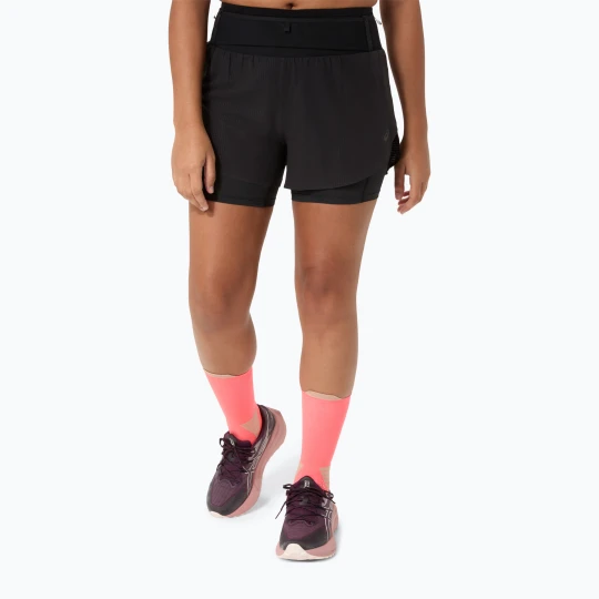 Zdjęcie produktu Spodenki do biegania damskie ASICS Fujitrail Elite performance black
