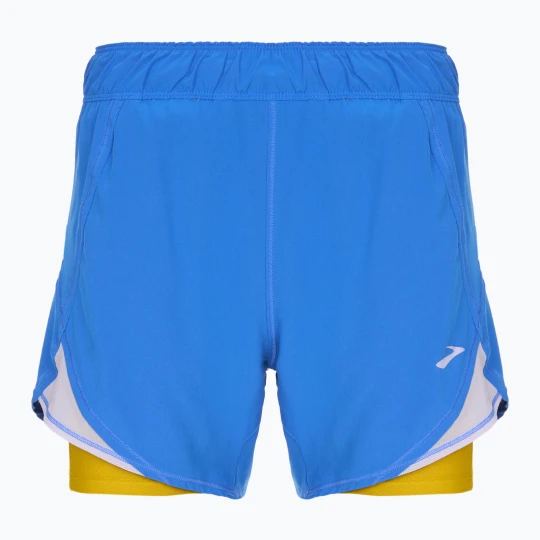 Zdjęcie produktu Spodenki do biegania damskie Brooks Chaser 5" 2-In-1 bluetiful / golden hour