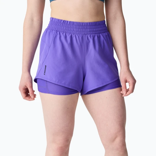 Zdjęcie produktu Spodenki do biegania damskie Brooks Dash 2in1 violet