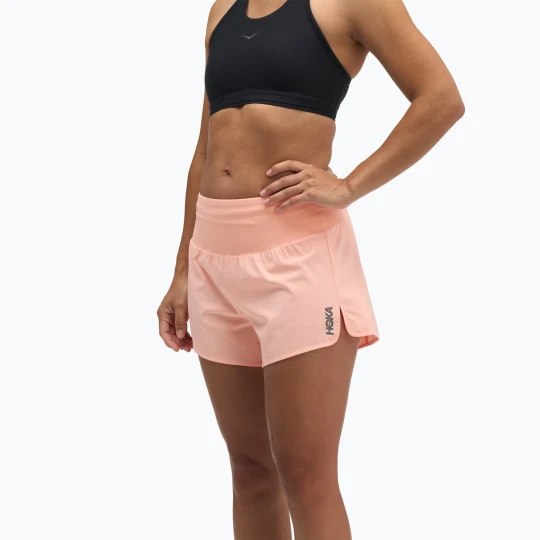 Zdjęcie produktu Spodenki do biegania damskie HOKA Glide Short 3.5" Brief sunstone Beżowy