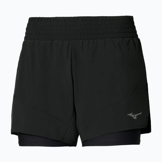 Zdjęcie produktu Spodenki do biegania damskie Mizuno Active 2in1 4.5 black