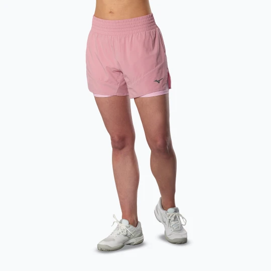 Zdjęcie produktu Spodenki do biegania damskie Mizuno Active 2in1 4.5 rose elegance Różowy
