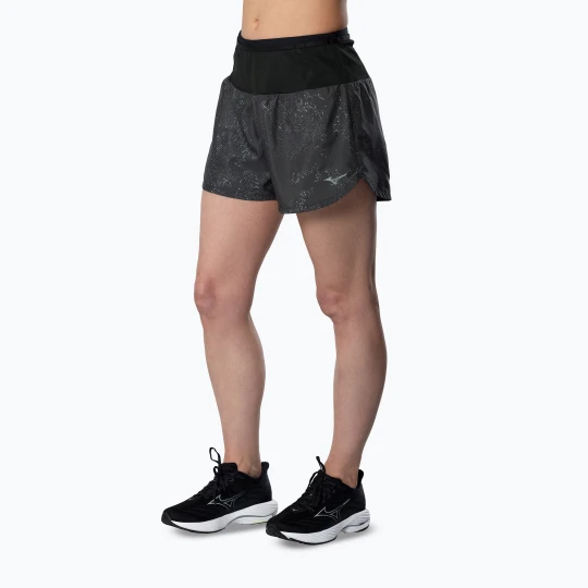 Zdjęcie produktu Spodenki do biegania damskie Mizuno Active Graphic Multi Pocket black