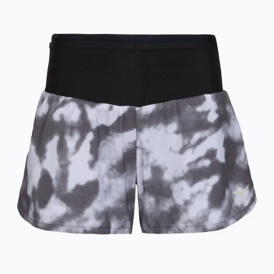 Zdjęcie produktu Spodenki do biegania damskie Mizuno Multi Pocket Graphic gekko Szary