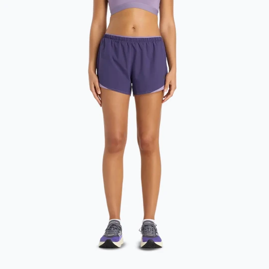 Zdjęcie produktu Spodenki do biegania damskie New Balance Run Essentials 3" boyseerry Fioletowy