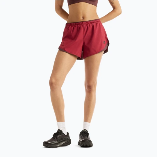 Zdjęcie produktu Spodenki do biegania damskie New Balance Run Essentials 3" Short podium red