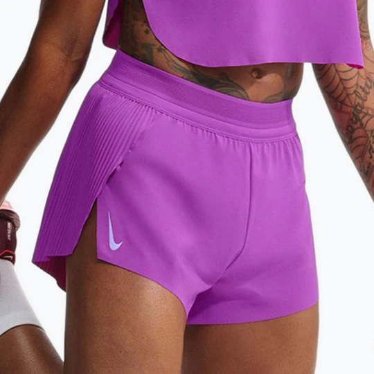 Zdjęcie produktu Spodenki do biegania damskie Nike AeroSwift Dri-Fit ADV Mid-Rise 3" vivid purple / purple pulse Fioletowy