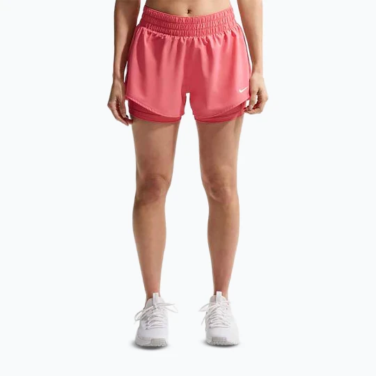 Zdjęcie produktu Spodenki do biegania damskie Nike One Dri-FIT 2IN1 sea coral / white Różowy