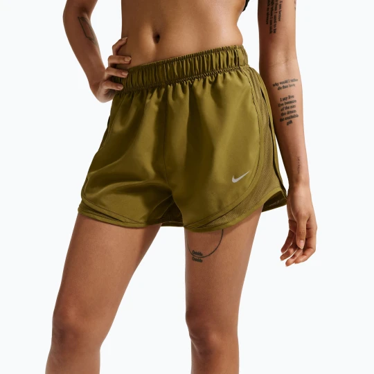 Zdjęcie produktu Spodenki do biegania damskie Nike Tempo Dri-Fit Mid-Rise olive flak/olive flak Zielony