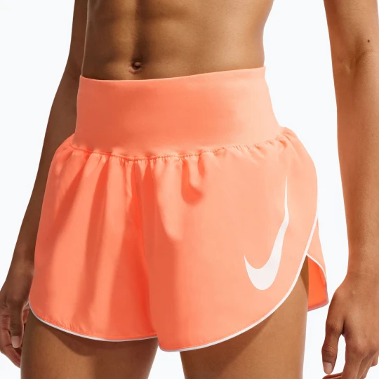 Zdjęcie produktu Spodenki do biegania damskie Nike Tempo Swoosh Dri-Fit Mid-Rise Brief-Lined orange pulse / white