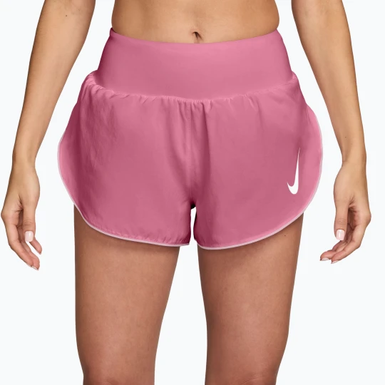 Zdjęcie produktu Spodenki do biegania damskie Nike Tempo Swoosh Dri-Fit Mid-Rise Brief-Lined peony / pink foam / white