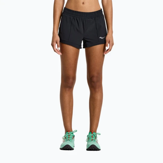 Zdjęcie produktu Spodenki do biegania damskie Saucony Outpace 2.5" Split Short black