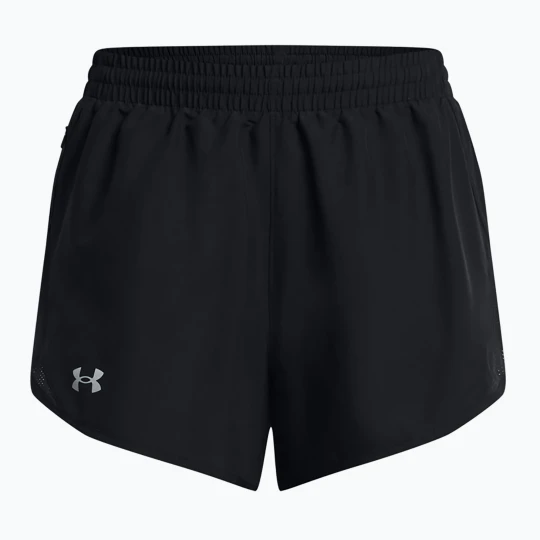 Zdjęcie produktu Spodenki do biegania damskie Under Armour Fly By 3" black / black / reflective