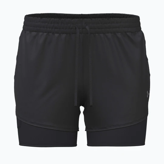 Zdjęcie produktu Spodenki do biegania damskie Under Armour Velociti Pro 4" 2N1 ultimate black / ultimate black / ultimate black