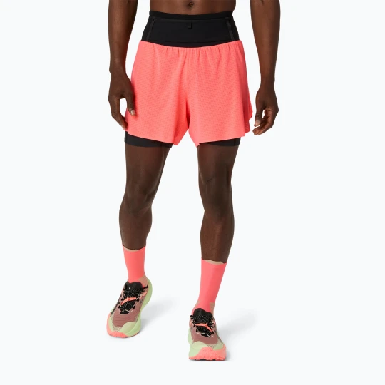 Zdjęcie produktu Spodenki do biegania męskie ASICS Fujitrail Elite blazing coral Różowy