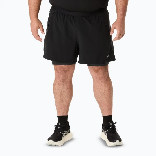 Zdjęcie produktu Spodenki do biegania męskie ASICS Road 2N1 5IN performance black / graphite grey