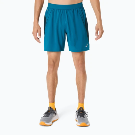 Zdjęcie produktu Spodenki do biegania męskie ASICS Road 7IN tranquil teal / dark teal / yamabuki Niebieski