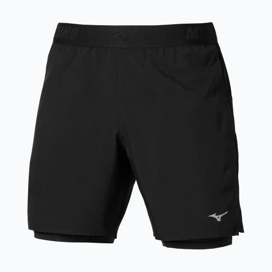 Zdjęcie produktu Spodenki do biegania męskie Mizuno Core 5.5 Inches 2in1 black