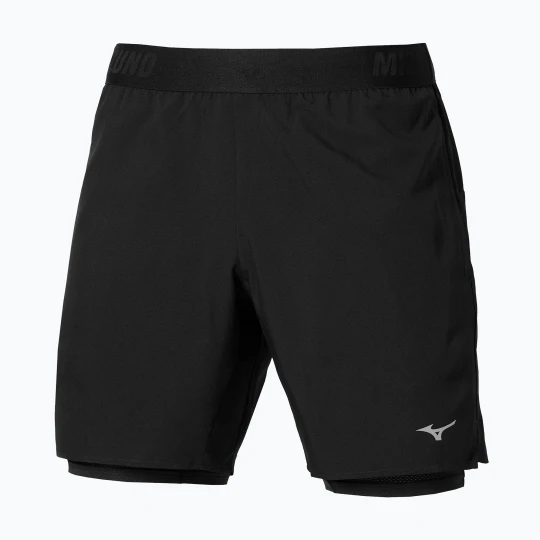 Zdjęcie produktu Spodenki do biegania męskie Mizuno Core 7.5 Inches 2in1 black