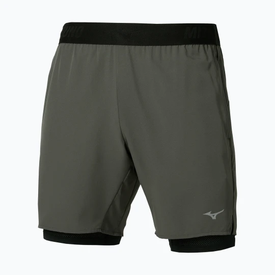 Zdjęcie produktu Spodenki do biegania męskie Mizuno Core 7.5 Inches 2In1 forest night Zielony