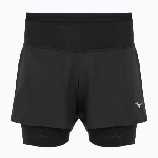 Zdjęcie produktu Spodenki do biegania damskie Mizuno Trail ER 2IN1 black
