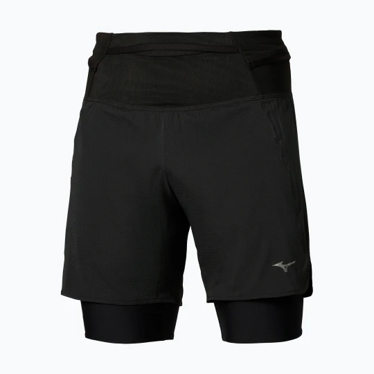 Zdjęcie produktu Spodenki do biegania męskie Mizuno Trail Multipocket 2in1 black