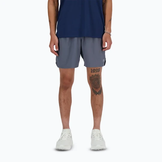 Zdjęcie produktu Spodenki do biegania męskie New Balance RC Seamless 7" graphite Szary