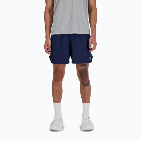 Zdjęcie produktu Spodenki do biegania męskie New Balance RC Seamless 7" navy Granatowy
