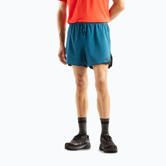 Zdjęcie produktu Spodenki do biegania męskie New Balance Run Essentials 5" Short streamsong Zielony