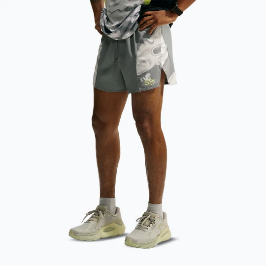 Zdjęcie produktu Spodenki do biegania męskie Nike Dri-Fit 4" smoke grey / black / light lemon twist