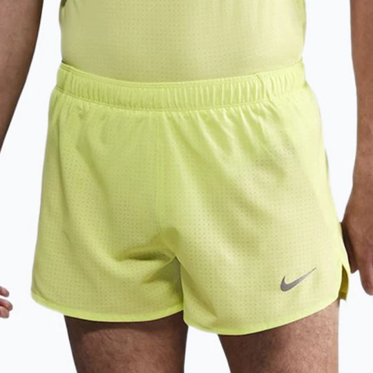Zdjęcie produktu Spodenki do biegania męskie Nike Fast Dri-Fit Brief Lined 3" light lemon twist / black Żółty