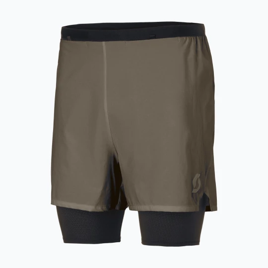 Zdjęcie produktu Spodenki do biegania męskie SCOTT Hybrid Endurance Tech wood grey / black Brązowy