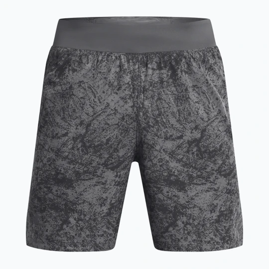 Zdjęcie produktu Spodenki do biegania męskie Under Armour Launch Pro 7" Printed castlerock/morph green/reflective Szary