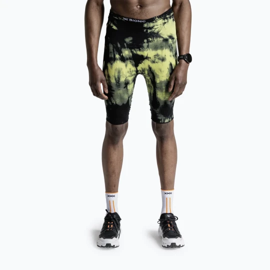 Zdjęcie produktu Spodenki do biegania męskie X-Bionic Efektor Tights tie dye electric energy Żółty