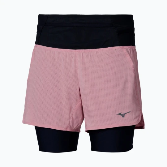 Zdjęcie produktu Spodenki do bieganie damskie Mizuno Trail Multipocket 2in1 rose elegance Różowy