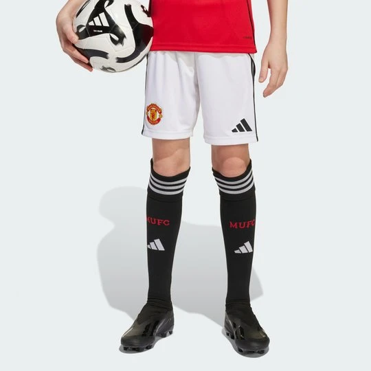 Zdjęcie produktu Spodenki domowe Manchester United 25/26 Adidas biały