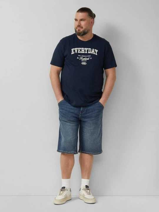 Zdjęcie produktu Spodenki jeansowe Casby / luźny krój / średni stan s.Oliver niebieski